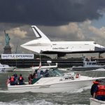 Space shuttle Enterprise docks